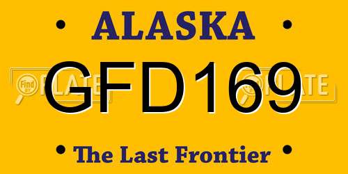 GFD169 Alaska License Plate