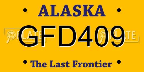 GFD409 Alaska License Plate