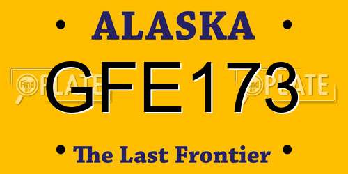 GFE173 Alaska License Plate
