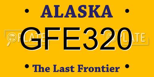 GFE320 Alaska License Plate