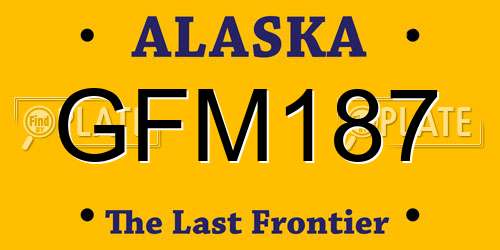 GFM187 Alaska License Plate