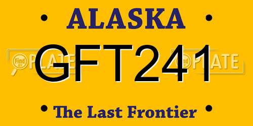 GFT241 Alaska License Plate