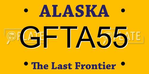 GFTA55 Alaska License Plate