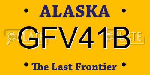 GFV41B Alaska License Plate