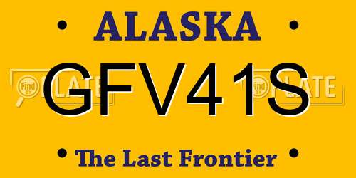 GFV41S Alaska License Plate