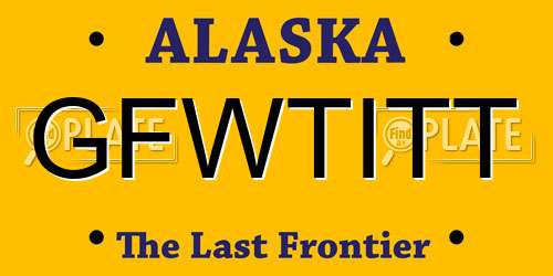 GFWTITT Alaska License Plate