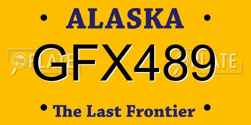 GFX489 Alaska License Plate