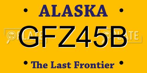GFZ45B Alaska License Plate
