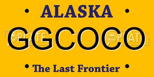 GGCOCO Alaska License Plate