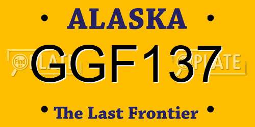 GGF137 Alaska License Plate