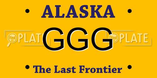 GGG Alaska License Plate