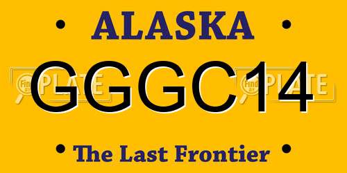GGGC14 Alaska License Plate