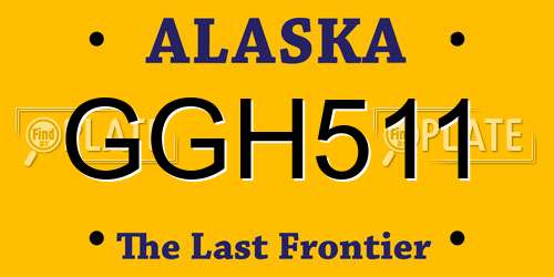 GGH511 Alaska License Plate
