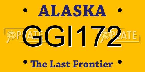 GGI172 Alaska License Plate