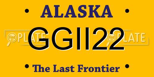 GGII22 Alaska License Plate