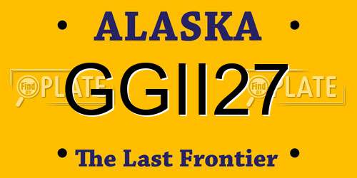 GGII27 Alaska License Plate