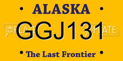 GGJ131 Alaska License Plate