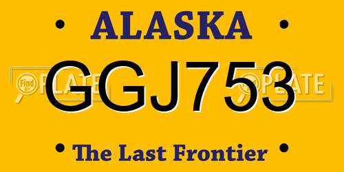 GGJ753 Alaska License Plate