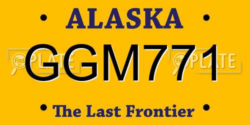 GGM771 Alaska License Plate