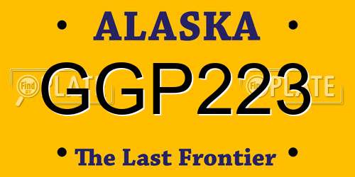 GGP223 Alaska License Plate