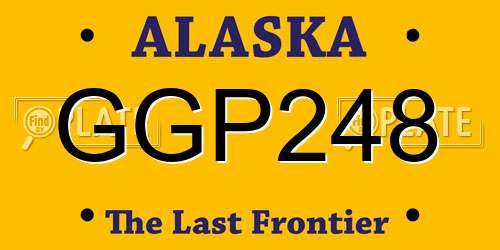 GGP248 Alaska License Plate
