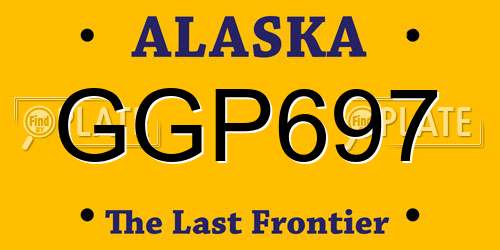 GGP697 Alaska License Plate