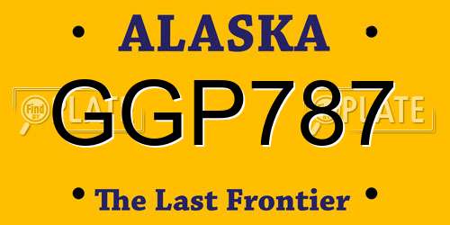 GGP787 Alaska License Plate