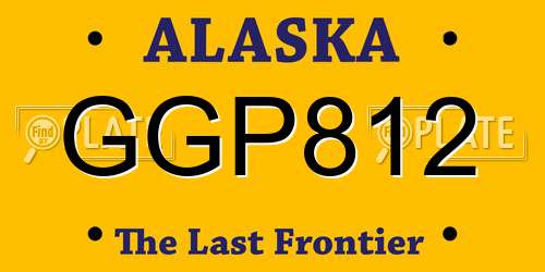 GGP812 Alaska License Plate