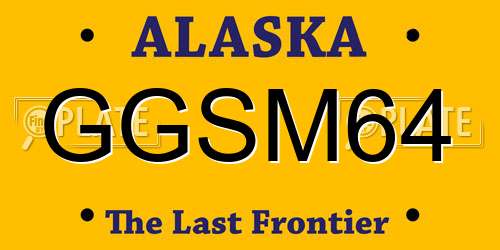 GGSM64 Alaska License Plate