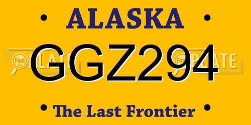 GGZ294 Alaska License Plate