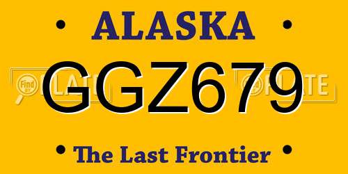 GGZ679 Alaska License Plate