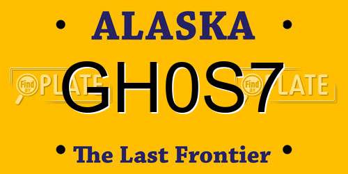 GH0S7 Alaska License Plate
