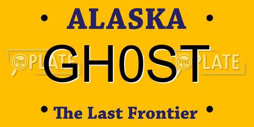 GH0ST Alaska License Plate
