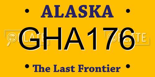 GHA176 Alaska License Plate