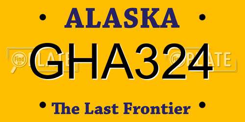 GHA324 Alaska License Plate