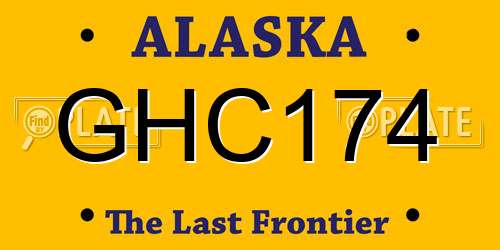 GHC174 Alaska License Plate