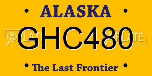 GHC480 Alaska License Plate