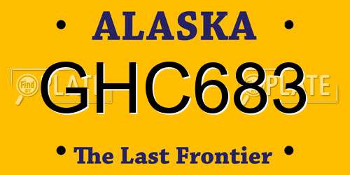 GHC683 Alaska License Plate