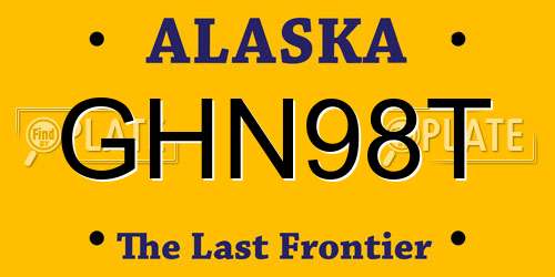 GHN98T Alaska License Plate