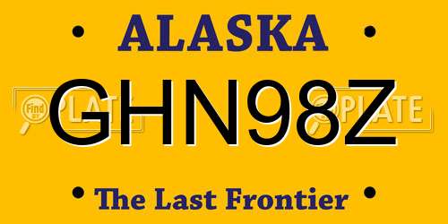 GHN98Z Alaska License Plate