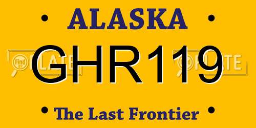 GHR119 Alaska License Plate