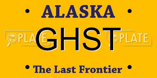 GHST Alaska License Plate