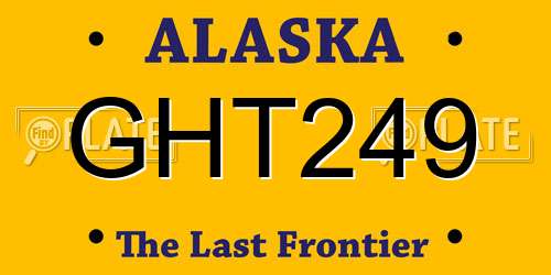 GHT249 Alaska License Plate