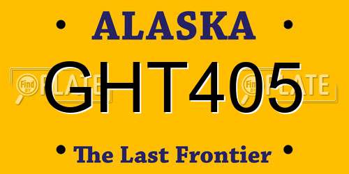 GHT405 Alaska License Plate