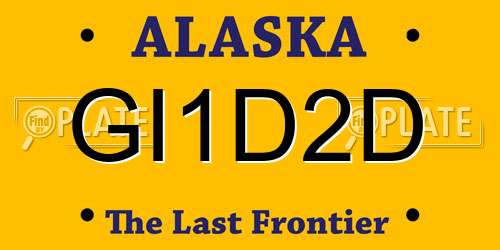 GI1D2D Alaska License Plate