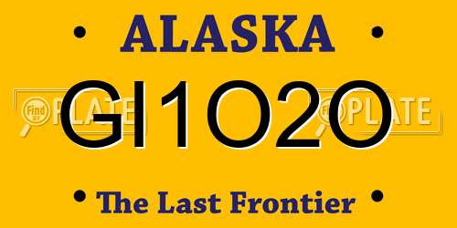 GI1O2O Alaska License Plate