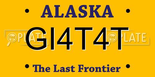 GI4T4T Alaska License Plate