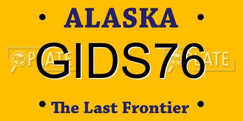 GIDS76 Alaska License Plate
