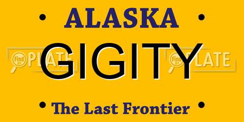 GIGITY Alaska License Plate