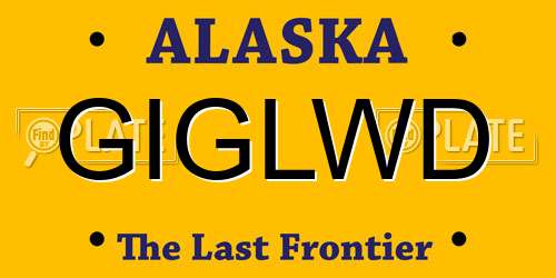GIGLWD Alaska License Plate